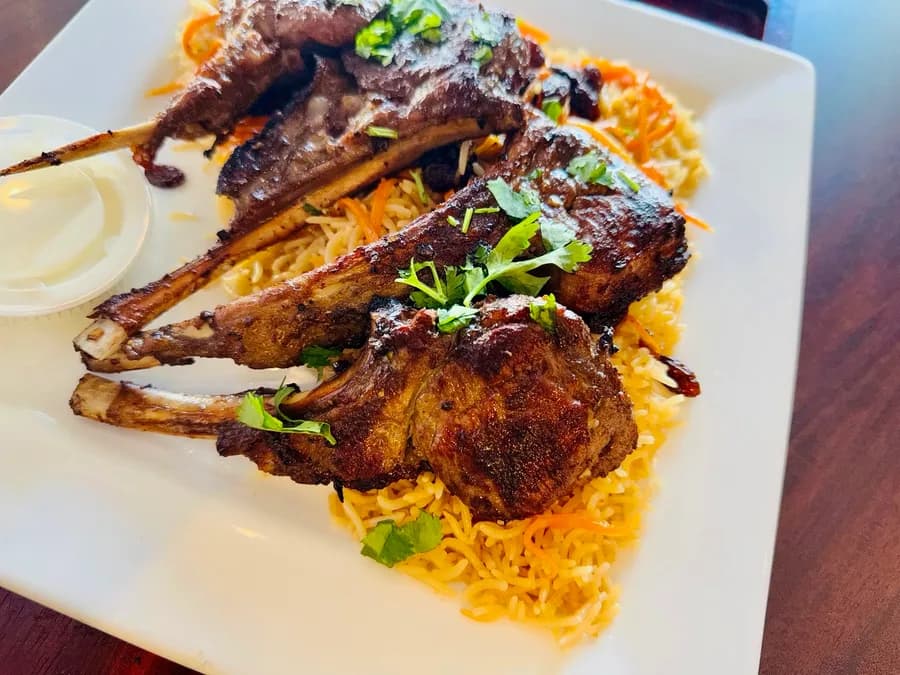 Grilled Afghan-spiced lamb chops
