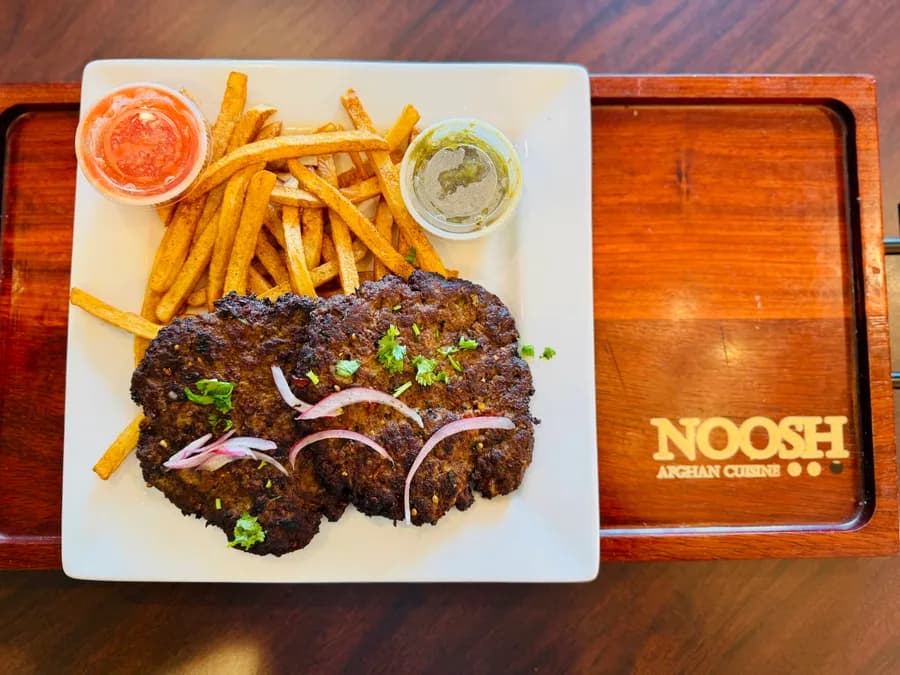 Chapli kabob — spiced Afghan beef patties